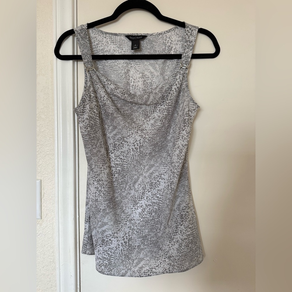 White House Black Market Snake Print Blouse